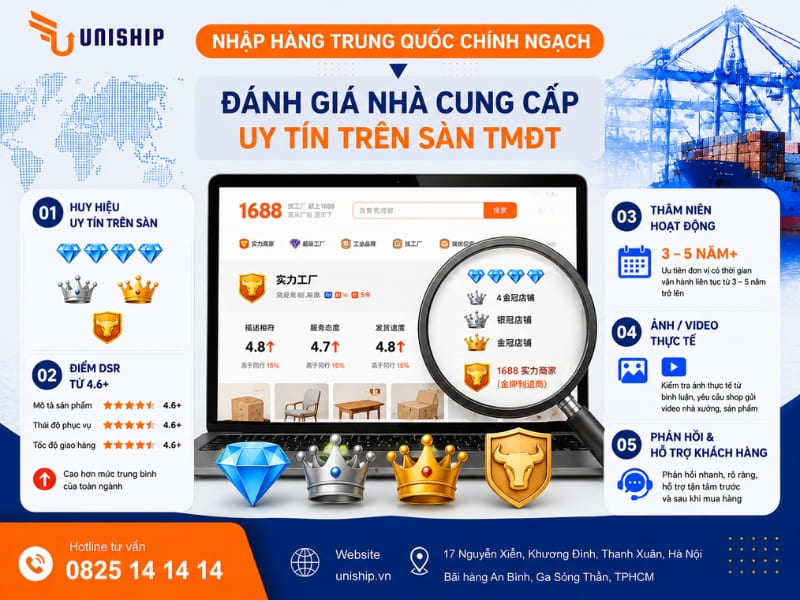 Cách đánh giá nhà cung cấp đáng tin cậy trên sàn TMĐT