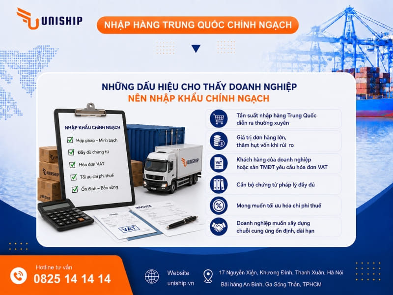 Những dấu hiệu cho thấy doanh nghiệp nên nhập khẩu chính ngạch