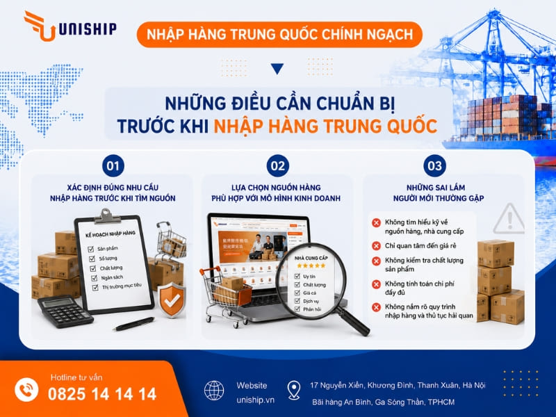 Những điều cần chuẩn bị trước khi nhập hàng Trung Quốc