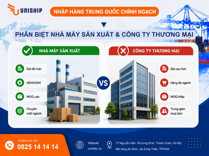 Bí quyết phân biệt Nhà máy sản xuất (Manufacturer) và Công ty thương mại (Trading Company)