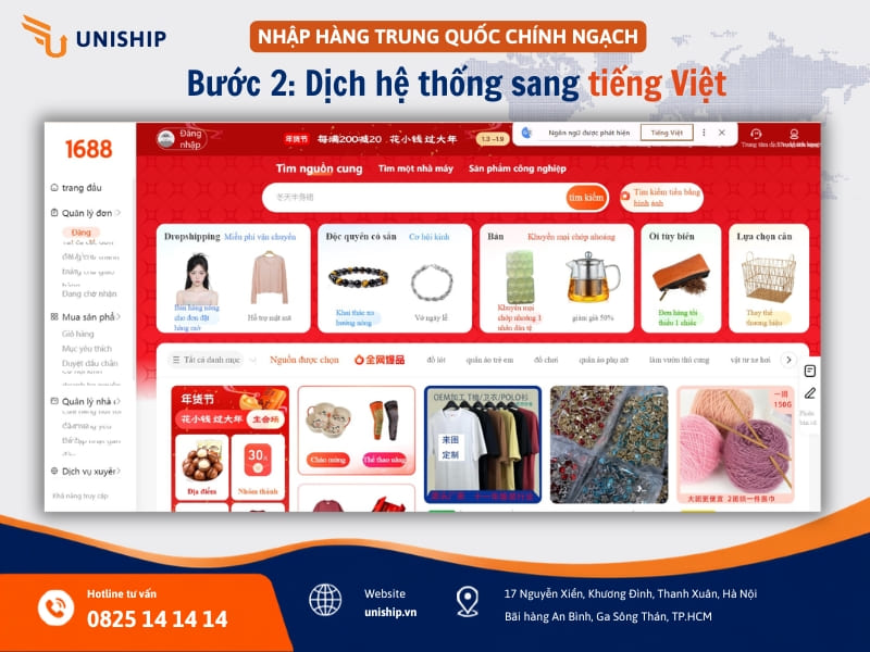 Dịch hệ thống sang tiếng Việt