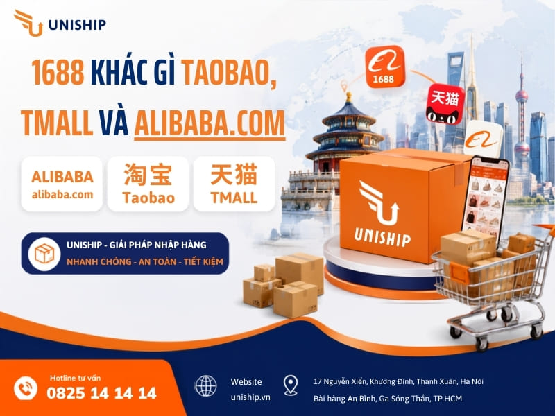 So sánh sàn 1688 với các sàn thương mại điện tử khác