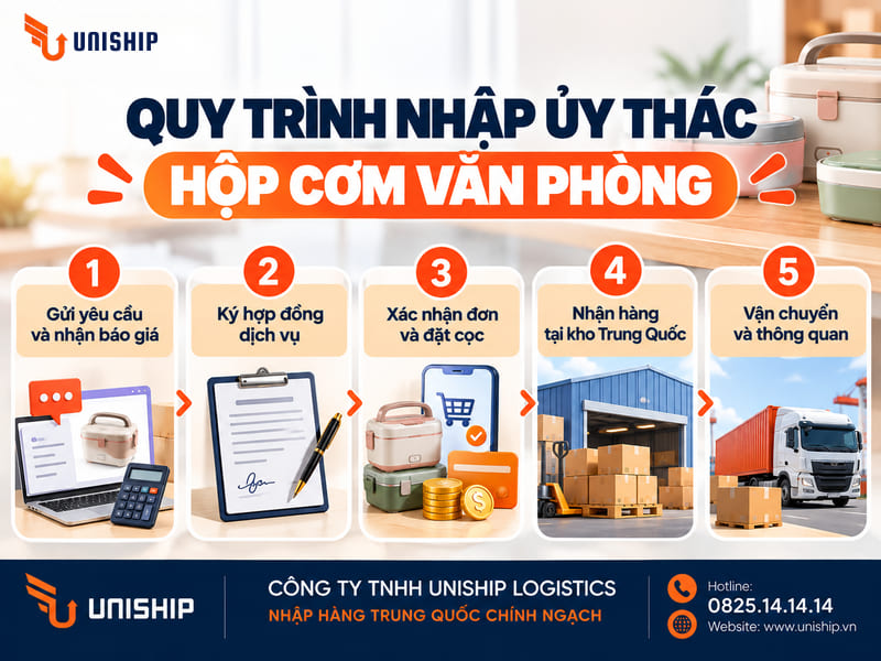 Dịch vụ ủy thác nhập hàng hộp cơm văn phòng Trung Quốc