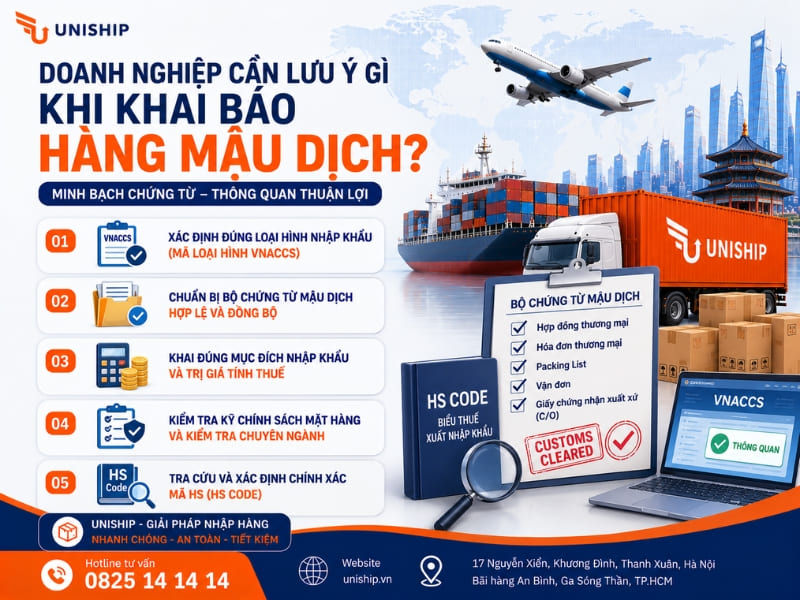 Những điều doanh nghiệp cần lưu ý khi khai báo hàng mậu dịch