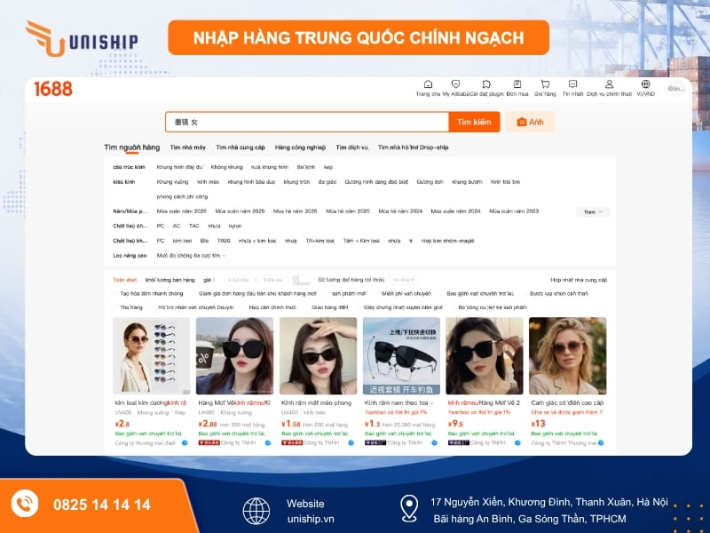 Nhập hàng Trung Quốc kính râm (kính mát) chống tia UV400