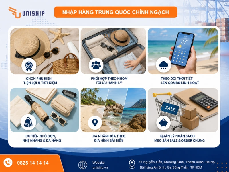 Kinh nghiệm chọn phụ kiện đi biển tiện lợi & tối ưu chi phí