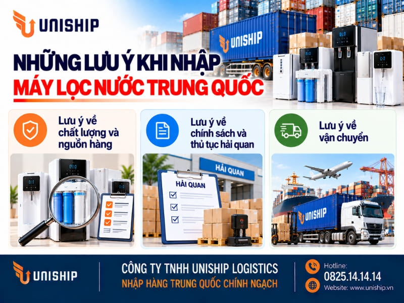 Những lưu ý khi nhập máy lọc nước Trung Quốc