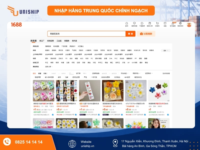 Nhập hàng Trung Quốc kẹp tóc hoa Sứ & Băng đô Turban