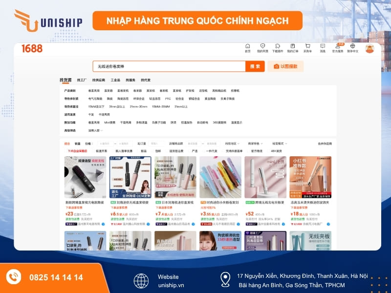 Nhập hàng Trung Quốc máy uốn tóc