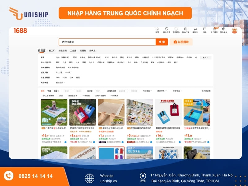 Nhập hàng Trung Quốc thảm trải bãi biển kháng cát 