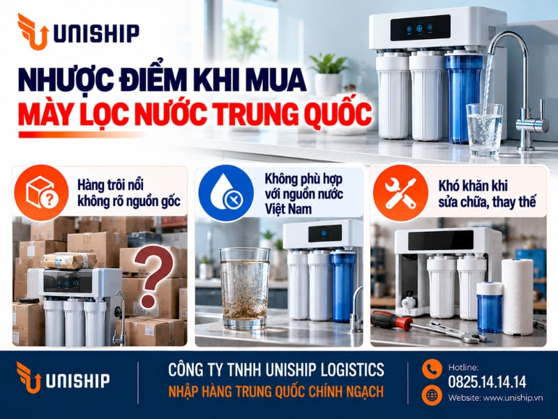 Nhược điểm khi mua máy lọc nước Trung Quốc