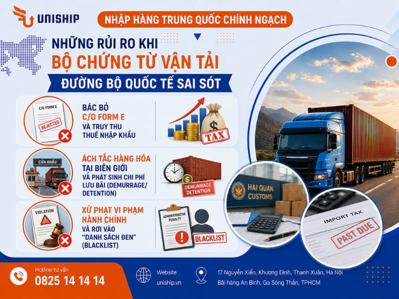 Những rủi ro đắt giá khi bộ chứng từ vận tải đường bộ quốc tế từ bị sai sót hoặc thiếu hụt