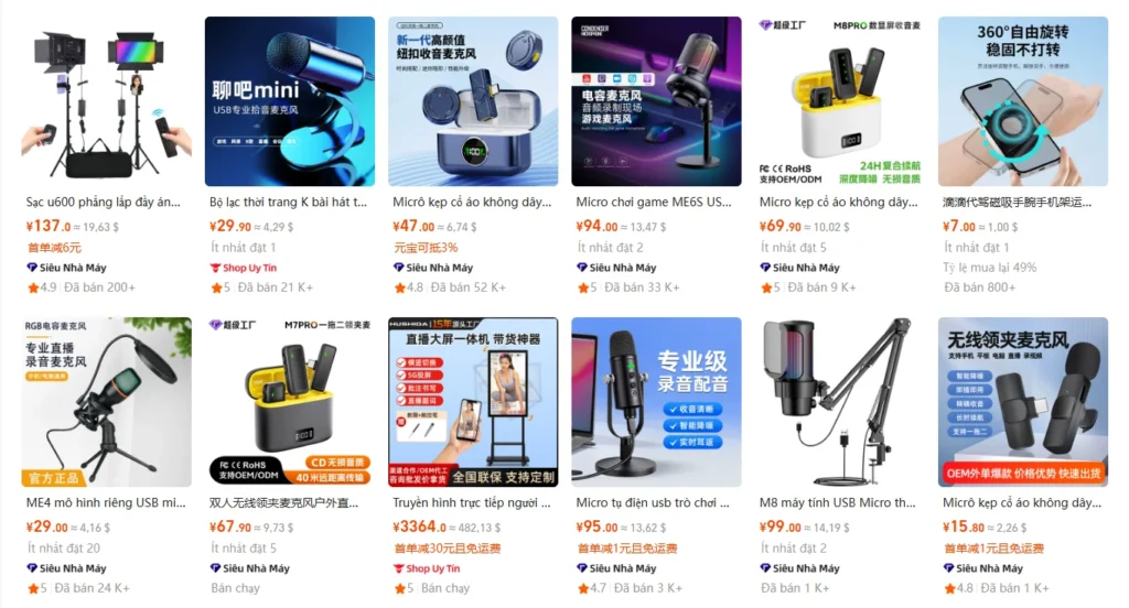 Gợi Ý Link Shop/Xưởng Nhập Nguồn Phụ Kiện Livestream Chất Lượng