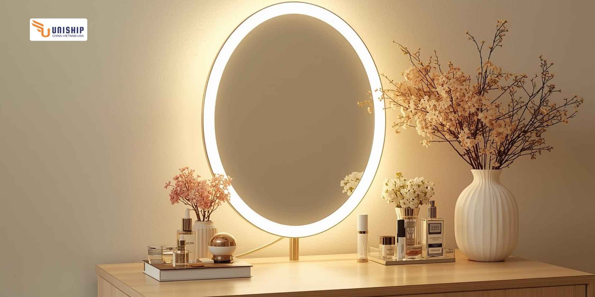 Gương trang trí hình tròn, oval Gương trang trí hình tròn, oval - đồ decor Trung Quốc