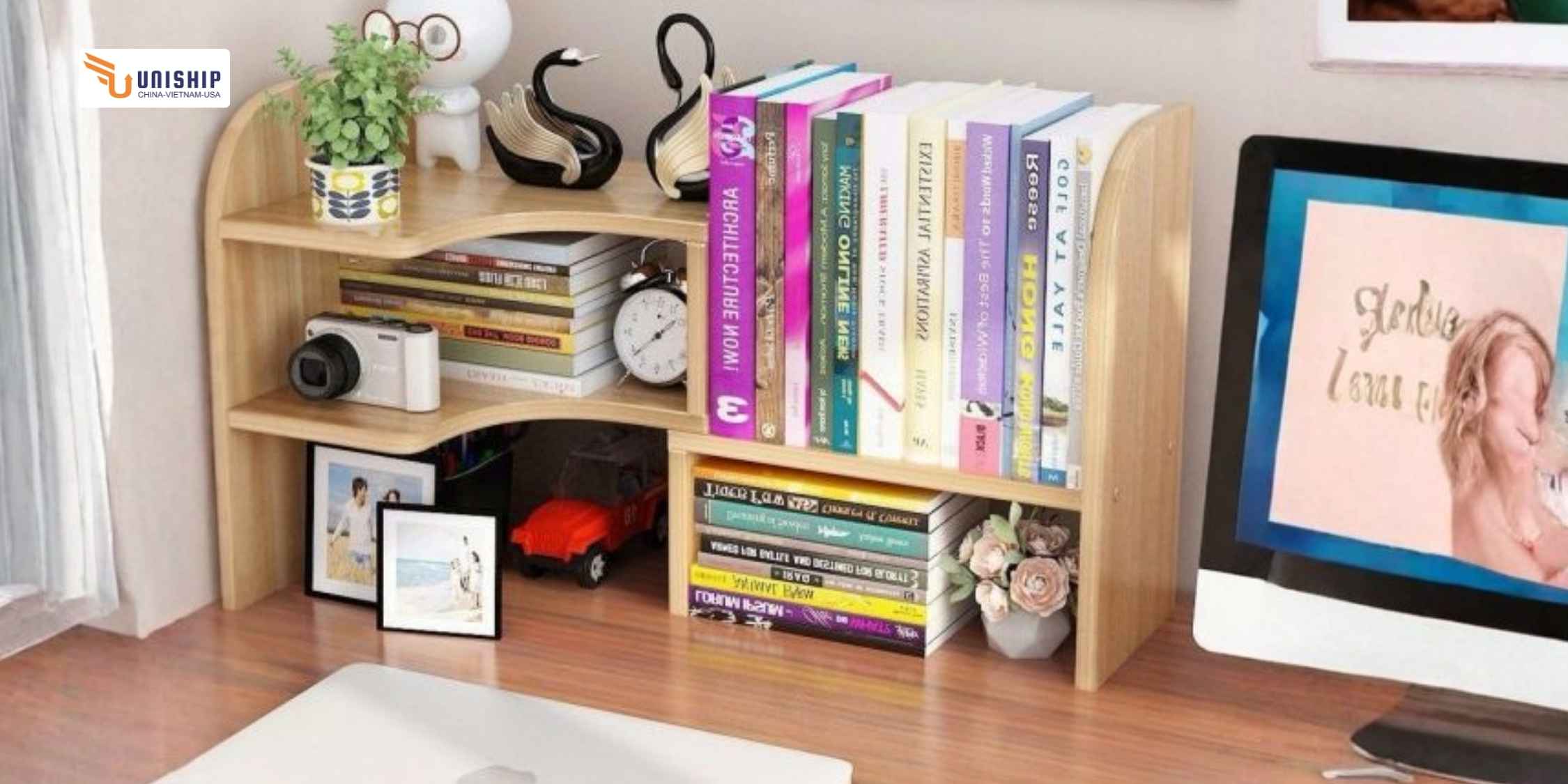 Kệ sách mini và kệ trang trí - đồ decor nội địa Trung Kệ sách mini và kệ trang trí - đồ decor Trung Quốc