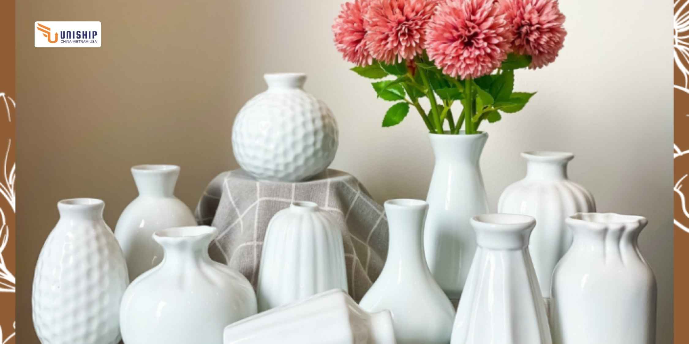 Lọ hoa gốm sứ pastel - đồ decor nội địa Trung Lọ hoa gốm sứ pastel - đồ decor Trung Quốc