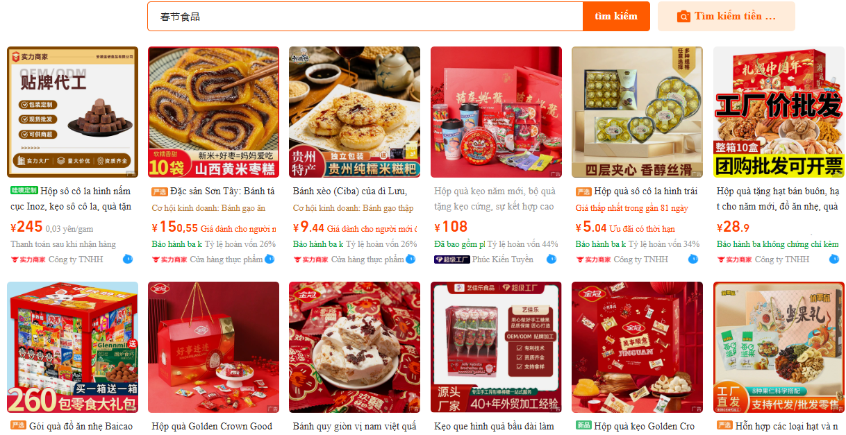 Gợi ý nguồn hàng Tết bán chạy nhất trên Taobao, Tmall và 1688