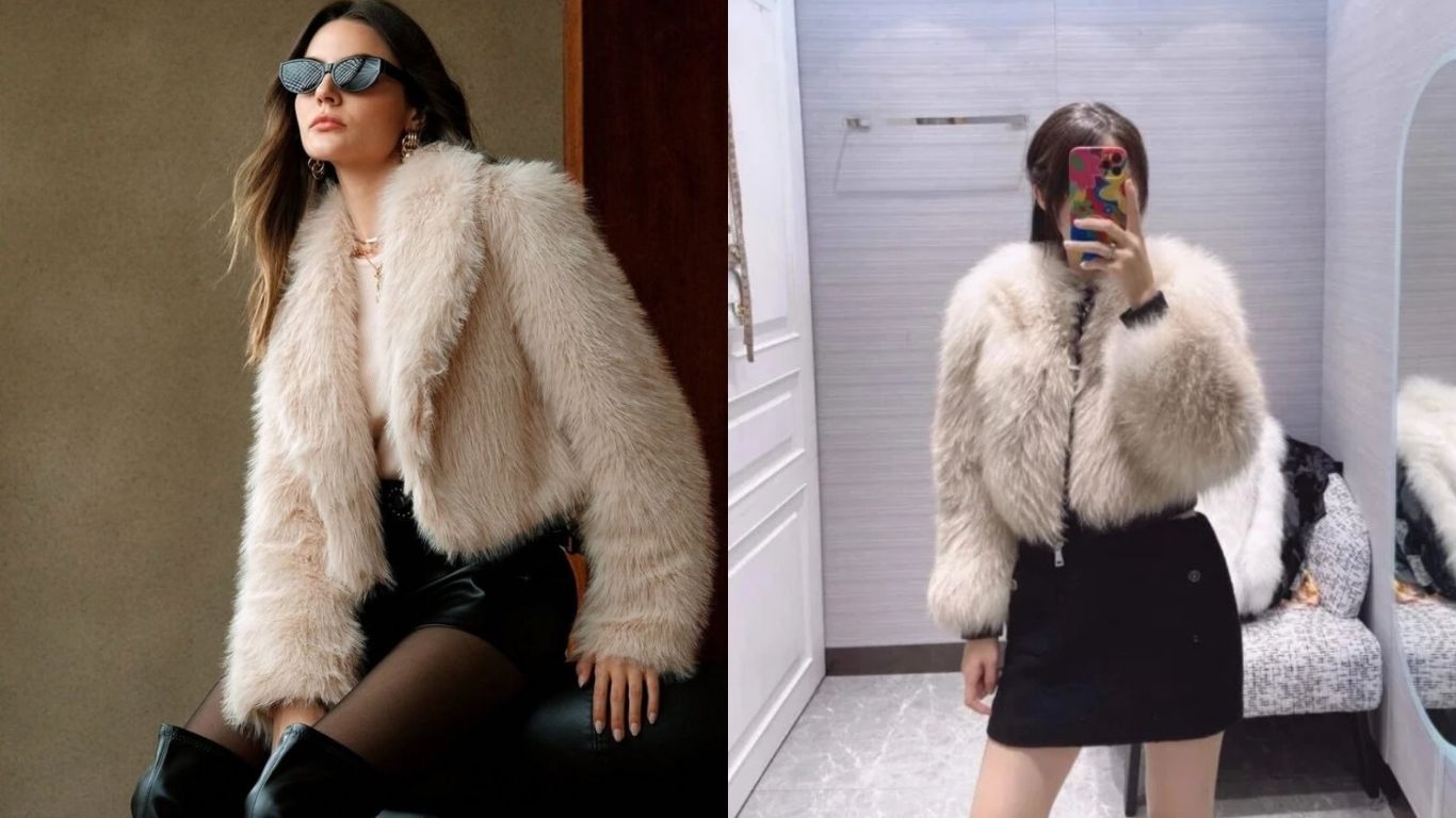 Áo Khoác Lông Dáng Ngắn Trẻ Trung Áo Khoác Lông Dáng Ngắn Trẻ Trung