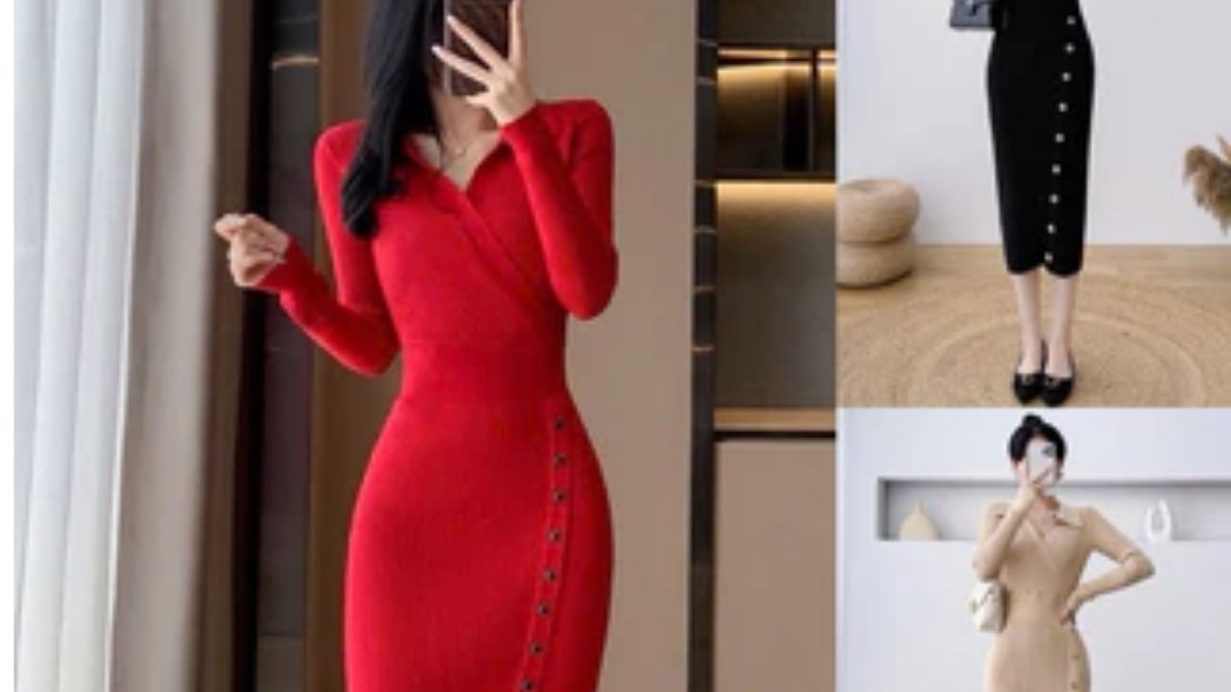 Váy len maxi có chiều dài thường qua gối hoặc tới mắt cá, tạo cảm giác thướt tha, nữ tính.