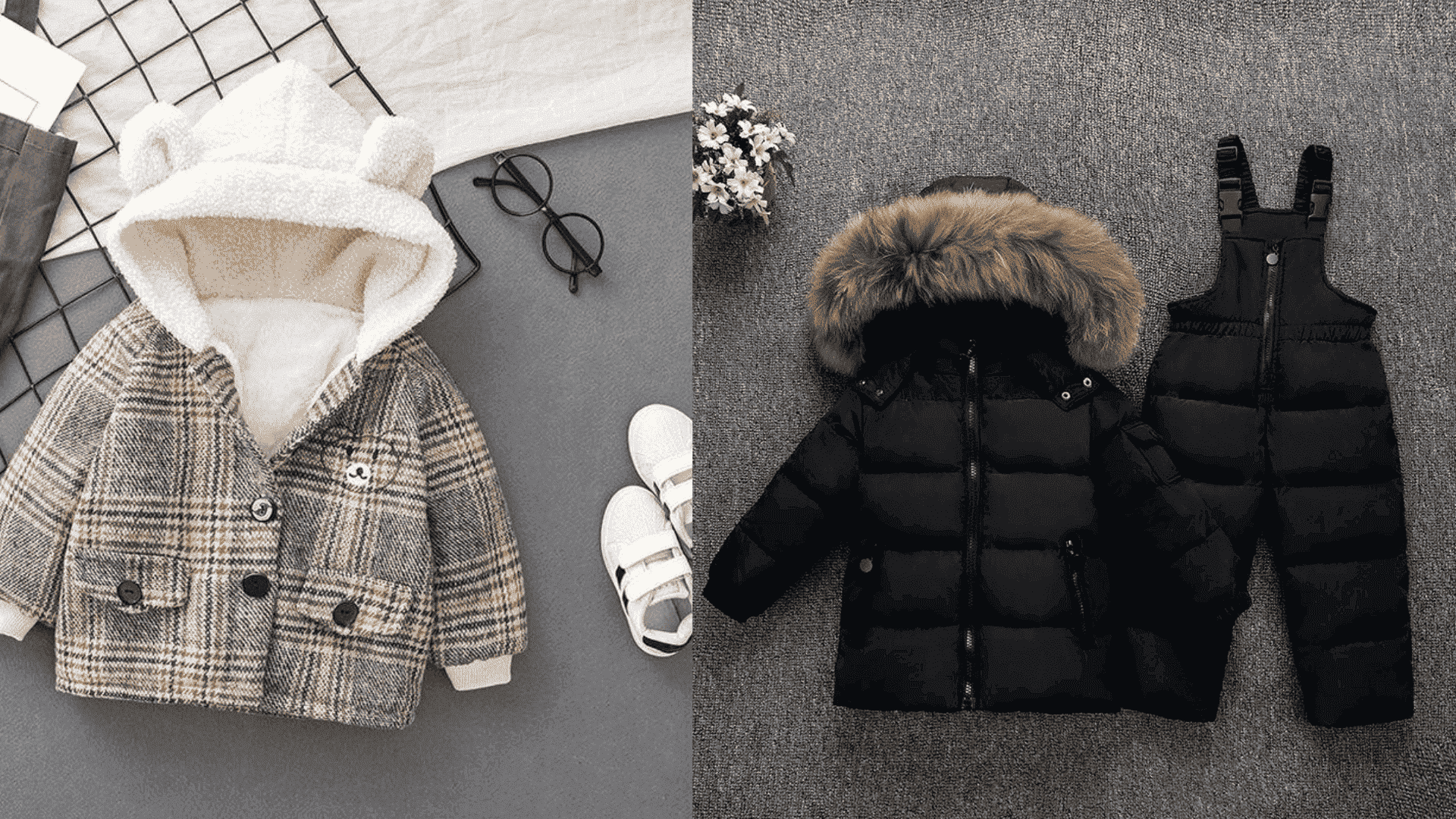 Hình ảnh áo khoác áo phao áo nỉ cho bé ấm áp mềm mại màu sắc tươi sáng an toàn