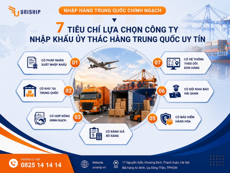 7 tiêu chí lựa chọn công ty nhập khẩu ủy thác hàng trung quốc uy tín