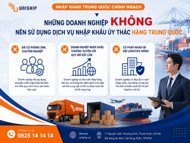 Những doanh nghiệp KHÔNG nên sử dụng dịch vụ nhập khẩu ủy thác hàng Trung Quốc