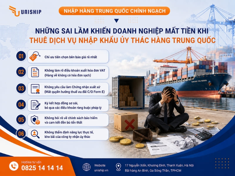 Những sai lầm khiến doanh nghiệp mất tiền khi thuê dịch vụ nhập khẩu ủy thác hàng Trung Quốc