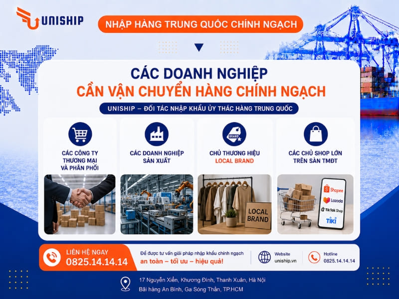 Các doanh nghiệp cần vận chuyển hàng Trung Quốc chính ngạch