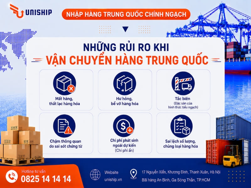 Những rủi ro khi vận chuyển hàng Trung Quốc