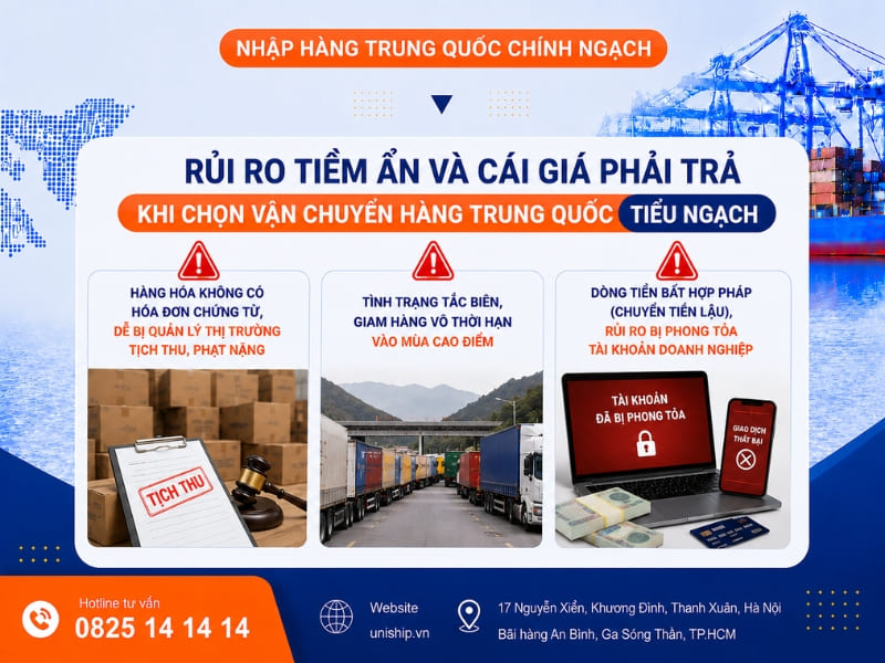 Rủi ro tiềm ẩn và cái giá phải trả khi chọn vận chuyển hàng Trung Quốc tiểu ngạch