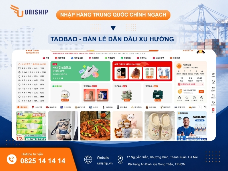Taobao.com - Chợ bán lẻ, top nguồn hàng Trung Quốc dẫn đầu xu hướng