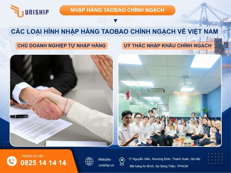 các loại hình nhập hàng taobao chính ngạch