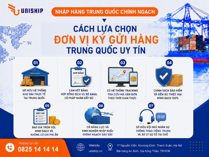 Cách lựa chọn đơn vị ký gửi hàng Trung Quốc uy tín