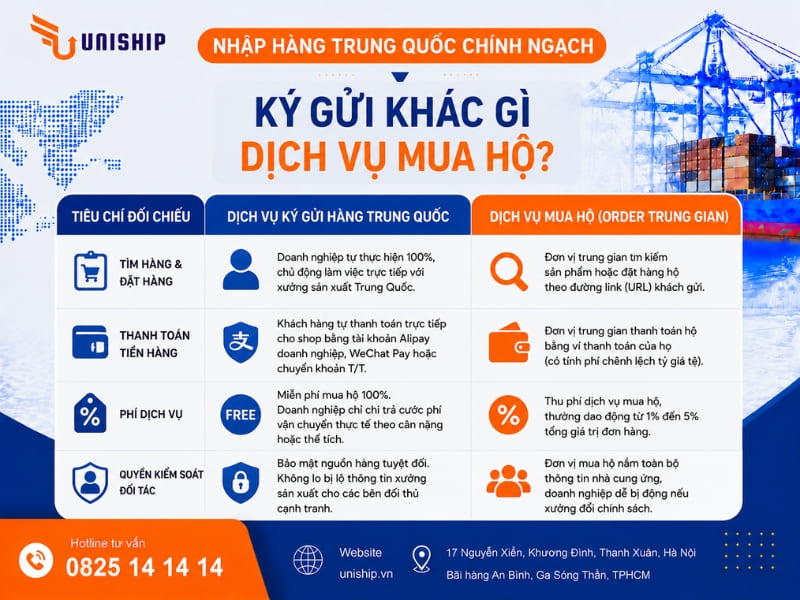 Ký gửi khác gì dịch vụ mua hộ