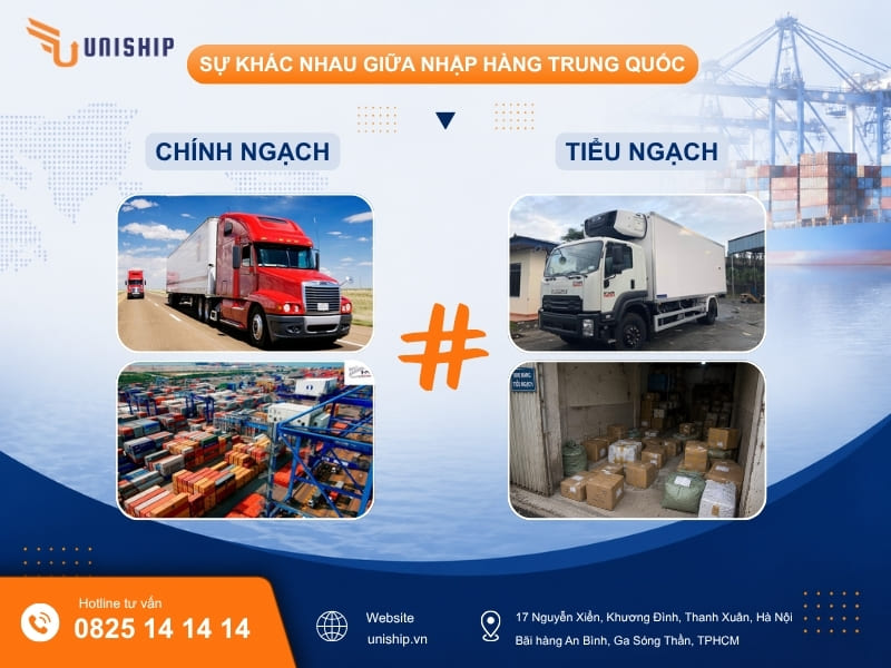 Nhập hàng Trung Quốc chính ngạch khác nhập hàng tiểu ngạch như thế nào ?