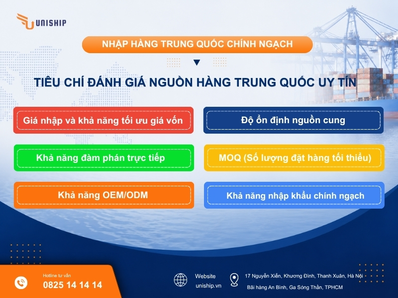 Tiêu chí đánh giá nguồn hàng Trung Quốc uy tín