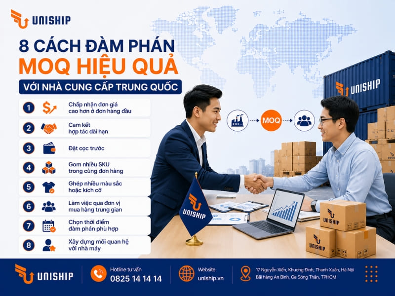 8 cách đàm phán MOQ với nhà cung cấp hiệu quả