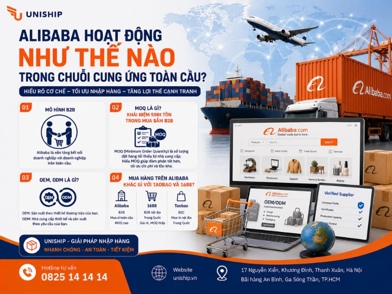 Hoạt động của Alibaba trong chuỗi cung ứng toàn cầu
