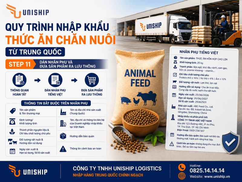 Bước 11 nhập khẩu thức ăn chăn nuôi từ Trung Quốc