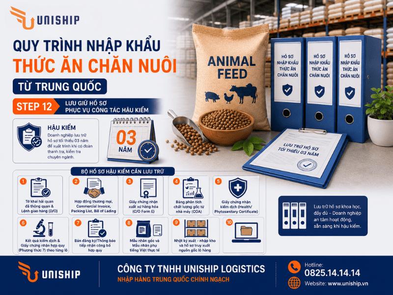 Bước 12 nhập khẩu thức ăn chăn nuôi từ Trung Quốc