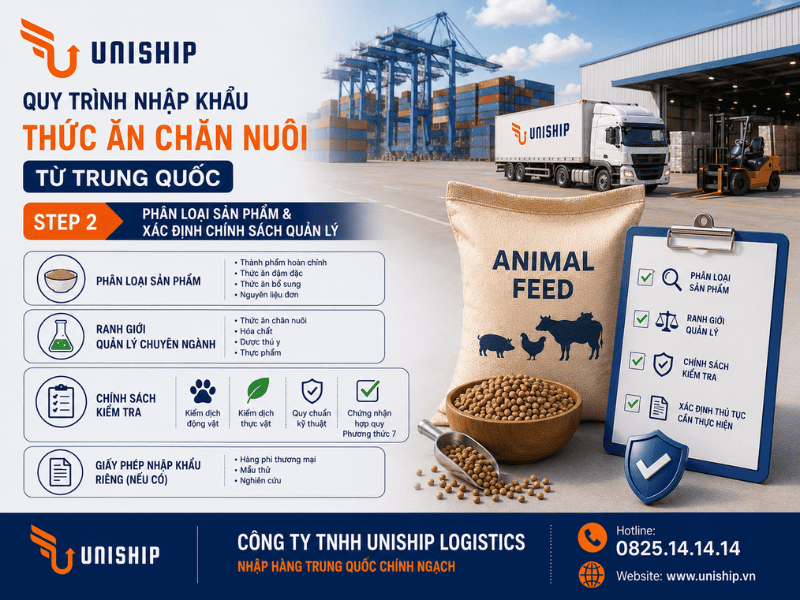 Bước 2 nhập khẩu thức ăn chăn nuôi từ Trung Quốc