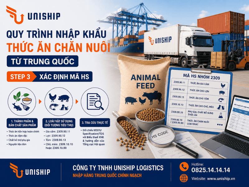 Bước 3 nhập khẩu thức ăn chăn nuôi từ Trung Quốc