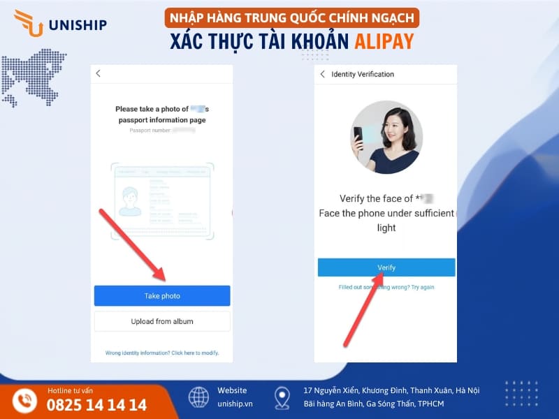 Xác thực thông tin hộ chiếu và thực hiện nhân trắc