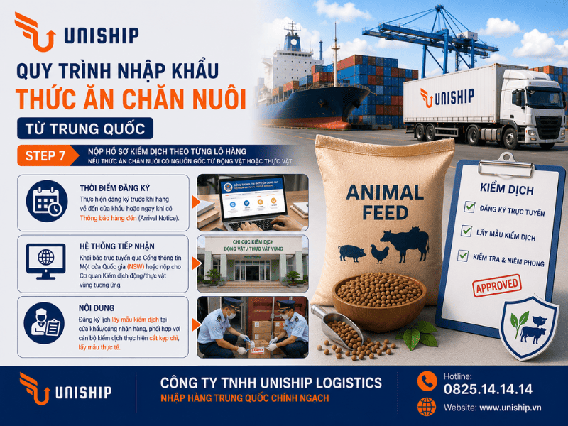 Bước 7 nhập khẩu thức ăn chăn nuôi từ Trung Quốc