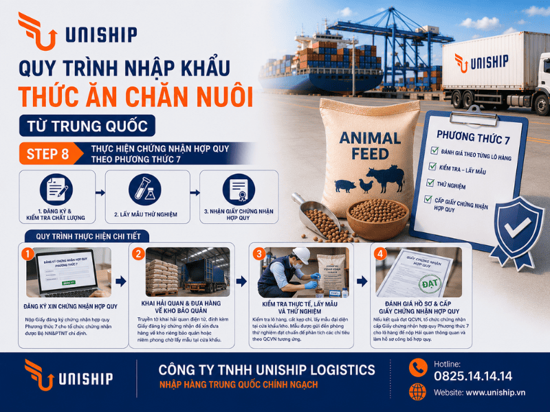 Bước 8 nhập khẩu thức ăn chăn nuôi từ Trung Quốc