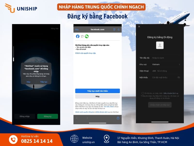 Cách tải Wechat không cần quét mã bằng Facebook