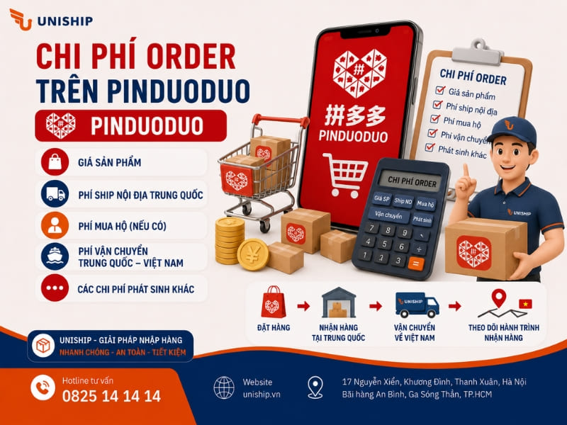 Những chi phí cho một đơn hàng trên Pinduoduo