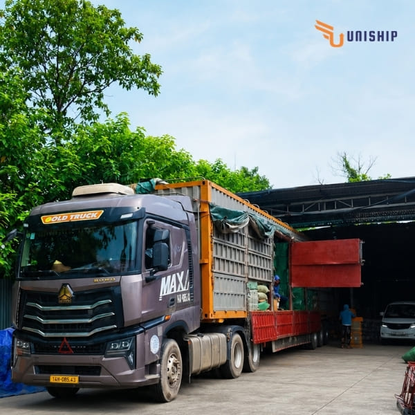 Hình ảnh container và kho hàng tại Hà Nội của công ty Uniship Logistics