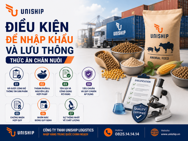 Điều kiện để nhập khẩu và lưu thông thức ăn chăn nuôi