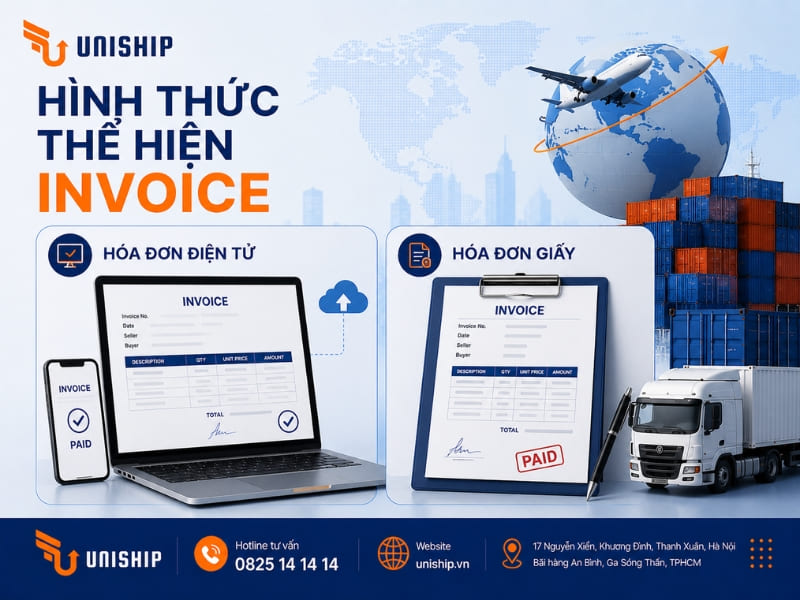 Hình thức thể hiện Invoice